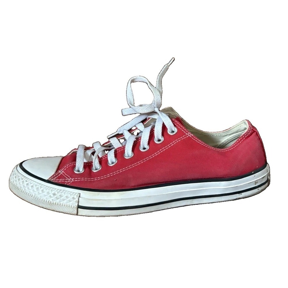 Converse Chuck Taylor All Star Low Top Red Canvas M9696 Mens 9.5 Womens 11.5